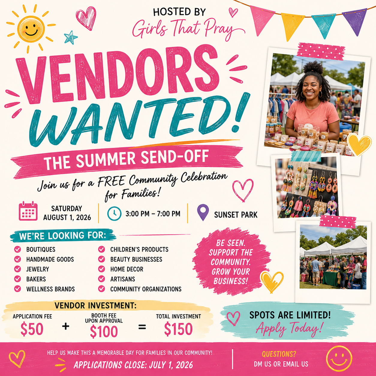 Summer Send-Off Vendor Application Fee